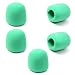 Fielect 5Pcs Microphone Cover Sponge Foam Mic Cover Handheld Microphone Windscreen Shield Protection Micro Foam Filter Green for KTV Broadcasting
