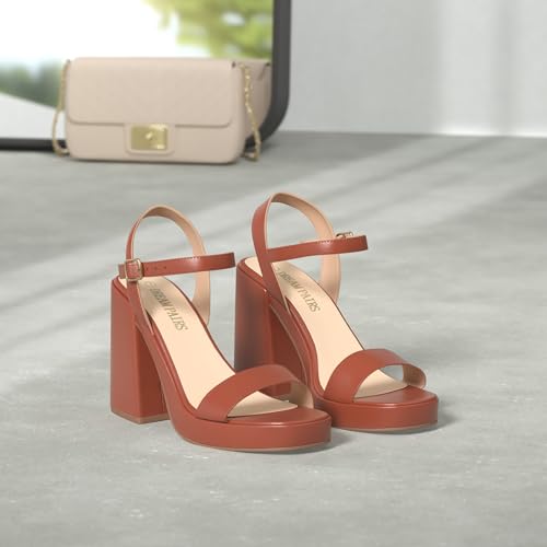 Image of DREAM PAIRS Heels for Women Block Chunky Platform Sandal