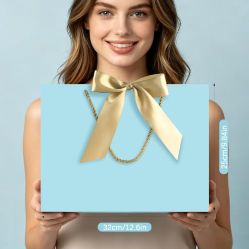 Image of JMANNI Gift Bags with Handles, 13 inch Medium Gift Bags with Tissue Paper