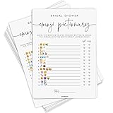 GardenCity Bridal Shower Emoji Game, Bridal Shower Games for 50 Guests, Fun Pictionary Emoji Guessing Game, Minimalist