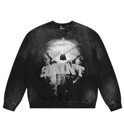 Cactus Pack Men's Casual Sweatshirts SAINT Letter Print Hip Hop