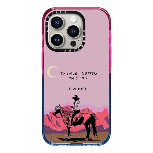 CASETiFY Impact iPhone 15 Pro Case [4X Military Grade Drop Tested / 8.2ft Drop Protection/Compatible with Magsafe] - Cowboy Quest - Cotton Candy
