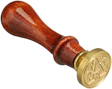 PATIKIL Letter Wax Seal Stamp, Alphabet a Wooden Handle Removable Brass Head Classic Sealing Stamp for Envelope Invitation Card