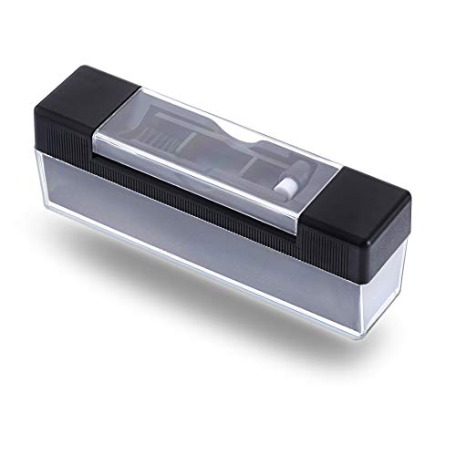 LHKJ Limpiador Discos de Vinilo, Cepillo de Fibras de Carbono para Vinilos, Cepillo de Terciopelo para Disco y Otro para la Aguja, Cepillo Limpiar Profesional para Discos de Vinilo
