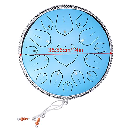Tyenaza Handpan Steel Tongue Drum 14 pulgadas 15 notas miniatura 2