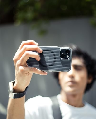 Image of DailyObjects Polycarbonate Beam Magnetic Protective Cover Compatible with iPhone 15 Pro Max|Camera&Body Protection|Anti Shock,Scratch Resistant|Precise Cutouts&Modern Design|Wireless Charging White