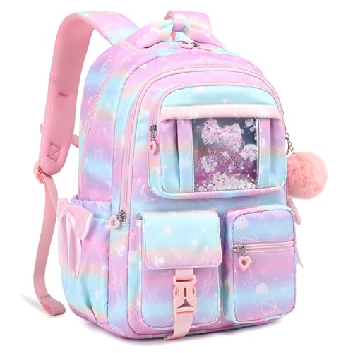 Pink Planet Girls School Backpack