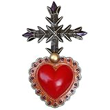 cruces de madera mexicanas Hermoso corazón, fabricado por artesanos del estado de Guanajuato, México. Es un objeto de calidad superior a la media de su tipo. Listo para colgar. Haz clic en la parte superior «Casa de Frida» para descubrir todos nuestros hermosos productos, todos hechos a mano en México.