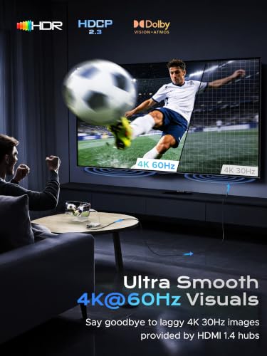 Plugable USB C to HDMI Adapter 4K@60Hz, 100W PD Charging,USBA 3.0 Data Port - image 3