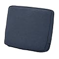 Classic Accessories Montlake Water-Resistant 21 x 20 x 4 Inch Patio Lounge Back Cushion, Heather Indigo Blue, Outdoor Loveseat Cushions