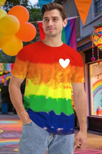 Image of Ithalt Pride Tank Top for Women LGBT Rainbow Flag Shirt Love Heart Graphic Tee Lesbian Gay Pride Sleeveless Vest