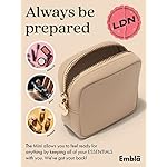 Embla Makeup Bag Travel Cosmetics Pouch and Toiletry Bag, Nylon Zipper Pouch Purse, Cute Make Up Organizer Storage Tote for Women Girls, Waterproof Travel Skincare Case, Small Makeup Bags, Sand - Image 4