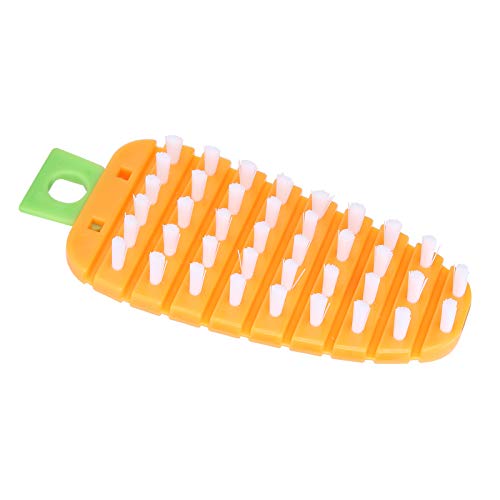 Vegetable Scrubber, Potato Scrubbing Brush Carrot Shape Hanging Vegetable Brush Fruit Brush for Vegetable for Potato(Orange)