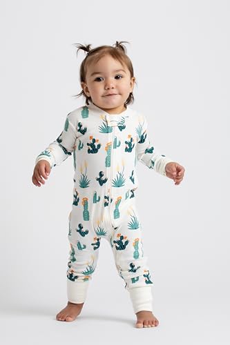 Image of MONICA + ANDY One Piece Baby Pajamas, 100% Organic Baby Clothes for Girls and Boys, Sizes For Newborn and Infant