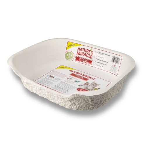 Nature's Miracle 2-in-1 Disposable Cat Litter Box with Liner - Stress-Free Cleanup for Pet Owners