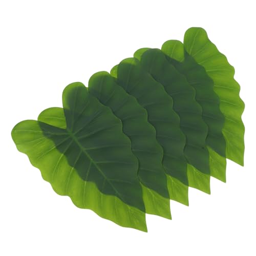 Amosfun 1 Juego Canna Pegada Simulada para Fiesta Luau Decoraciones para Fiestas Temáticas De La Jungla Eucalipto Falso Decoración Tropical Flores Artificiales Tiki Cinta Green 6 Piezas