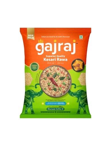 gajraj Kesari Rawa/Suji Rava | Bansi Suji | Non-Sticky | Perfect For Quick And Tasty Dishes Like Sooji Halwa Rawa dosa, Rawa idli, and sweets like Rawa laddus | (500g, 3 Pack) (B0D1CLYMQD) Amazon Price History, Amazon Price Tracker
