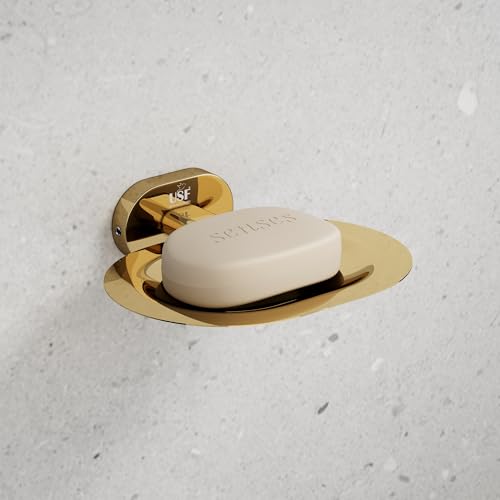 Image of LAPO 304 Stainless Steel Combo Bathroom Accessories Set (24 inch Towel Rack, Single Soap Holder, Tumbler Holder) Bathroom Accessories- (Kik- 3 Piece Combo Set,Gold Finish)