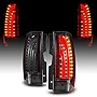 AmeriLite for 2007-2013 Chevy Tahoe-Suburban-Yukon Smoke LED Tube Tail lights Set - Passenger and Driver Side