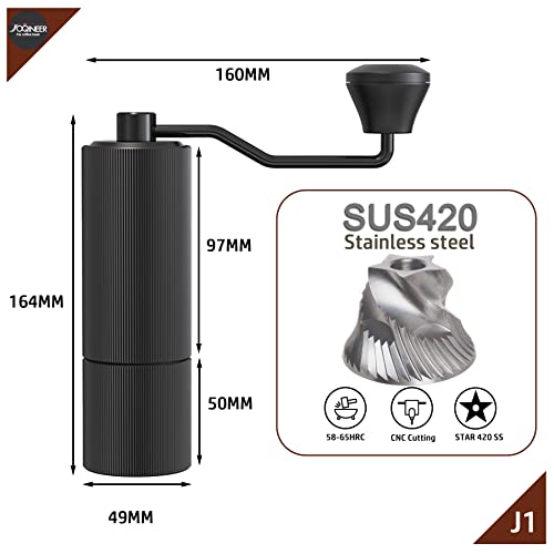 Macinacaffè Manuale, Macinacaffè Manuale in Acciaio Inossidabile Macinacaffè Manuale, Capacità 30g Macinacaffè Manuale… - immagine 3