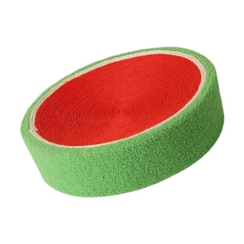 IEUDNS Sisal Round Cat Scratching Board Scratcher Bowl for Indoor Cats Wear Resistant Fruit Scratch Board for Kitty Kitten, Watermelon