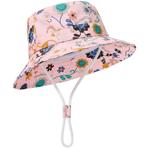 Durio UPF 50+ Beach Baby Sun Hat Sun Protection Cute Wide Brim Summer Baby Boy Bucket Hats Toddler Sun Hats for Girl