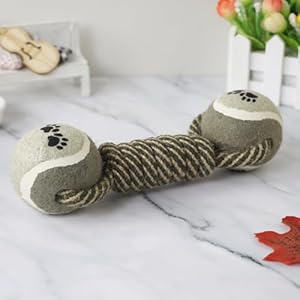 Dog chew Toy, Cotton Rope Tennis Dumbbell Dog Toy, Dog Knot Toy Ball, Interactive Toy with Rope Dog Ball, Very Suitable for Dog Teeth Grinding and Interactive Tennis Dog chew Toy, Cotton Rope Tennis Dumbbell Dog Toy, Dog Knot Toy Ball, Interactive Toy with Rope Dog Ball, Very Suitable for Dog Teeth Grinding and Interactive Tennis