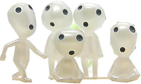 5 Pcs/Lot studio GHIBLI Miyazaki Princess Mononoke Forest Spirit Elf Kodama Glow in dark