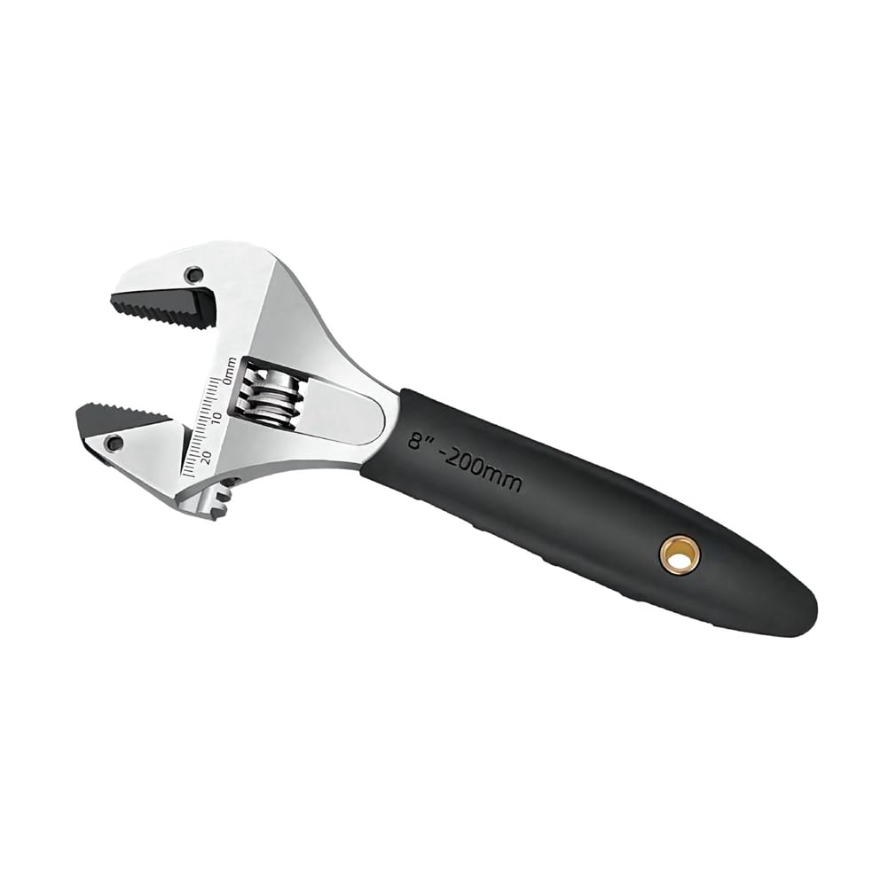 Vjsujehgy Ratchet Adjustable Wrench Self-Tightening Adjustable Wrench Multi-Function Large Opening Bathroom Wrench