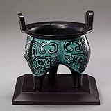 FENNYYAR Antikes Bronze-Ornament mit Sockel, 13 cm, Heimbüro, Schreibtisch-Dekorationssammlung