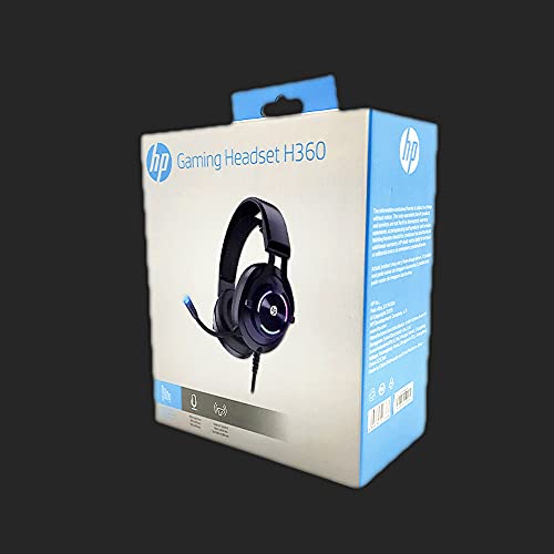 Headset HP Gamer H360 Preto Com Microfone Driver de 50mm USB+P2 com