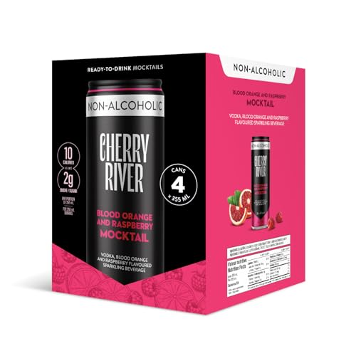 Cherry River Non-Alcoholic Hard Seltzer 4-pk – Blood Orange and Raspberries