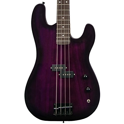 Sawtooth Ep Series Electric Bass Guitar With Gig Bag & Accessories, Trans Purple #TOP2