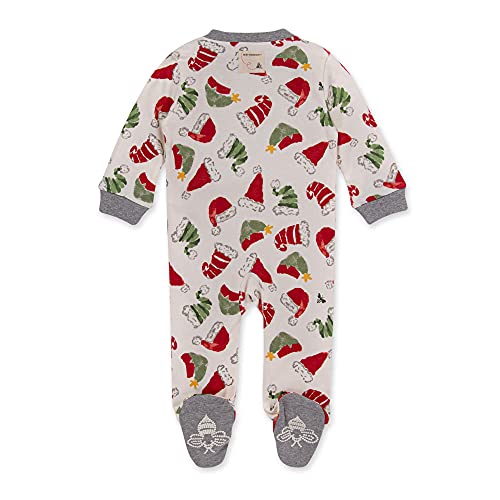 Image of Burt's Bees Baby unisex-baby Sleep & Play, Organic One-piece Romper-jumpsuit Pj, Zip Front Footed Pajama
