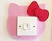 Price comparison product image London Golden Swan Super Cute 3D Hello Kitty Light Switch Cover Sticker, Premium Quality Felt Material, Add A Lovely Finishing Touch! Children Girl Bedroom Decor. (Pink)