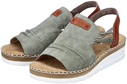 Rieker V1241 Multicolour - Schoenen Sandalen met sleehak Dames € 76,00