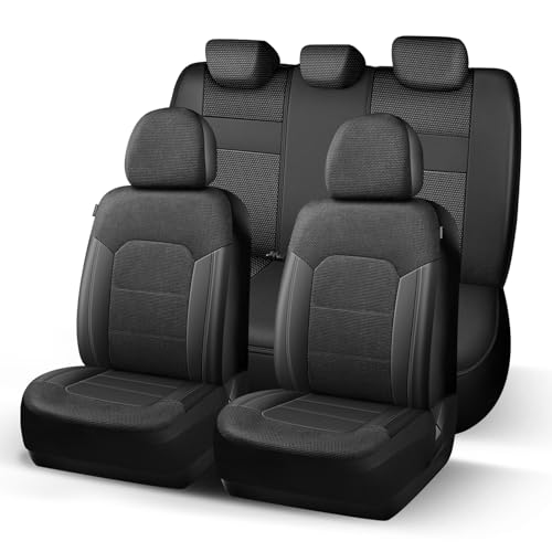Image of HChengkikz Car Seat Covers, Air Mesh, Breathable (Black)