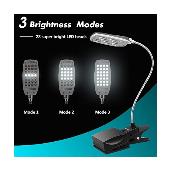 Daffodil ULT300 - USB and Battery Powered Desk Light - Clamp a Lamp to your Headboard, Table or Music Stand - Image 3