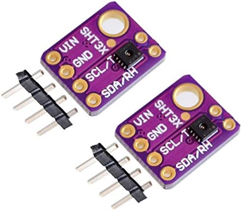 TECNOIOT 2pcs sht31 Temperatura de tuberías & sht31-d Humidity Sensor módulos Breakout Weather