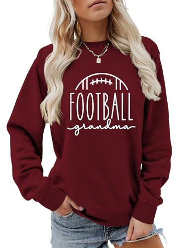 Football Grandma Sweatshirt for Women Game Day Grandma Shirt Football Nana Crewneck Pullover Sweater Fall Hoodie