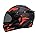 Matt Black Fluo Red with Smoke Visor