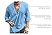 Men's Fashion Shirt Short Sleeve Beach V-Neck Drawstring Solid Color Yoga African Summer Top Solid Light Blue 4XL