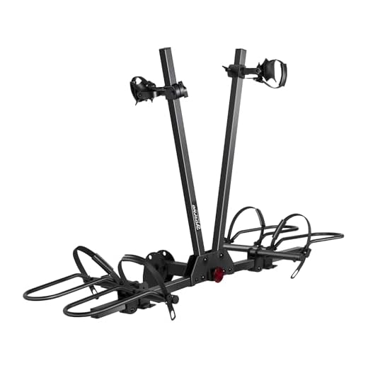 Young Hitch Mounted 2-Bike Rack with Two Posts for Standard, Mountain, Fat Tire Bikes, fit Car, SUV, Van, RV, Trailer, 200 lbs. Capacity