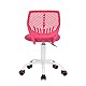FurnitureR Schreibtischstuhl, Studiendrehstuhl ohne Armlehnen, höhenverstellbarer Bürostuhl, Arbeitsstuhl für Home Office, Schlafzimmer, Arbeitszimmer, Rosa