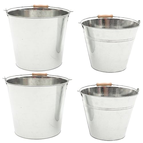 SOIMISS 2pcs Large Capacity BBQ Charcoal Barrel Metal Ash Storage Bucket for Grill Outdoor Cooking Event