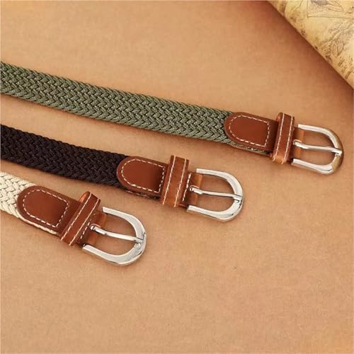 Versatile Jeans Belts For Women, No Need For Perforated Canvas Belt, Women's Woven Elastic Student Decorative Belt2