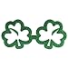BESTOYARD St. Patrick's Day Shamrock Glitter Brillen grüne Klee Brille Rahmen Party lustige Brille Selbstauslöser Requisiten Brille (grün)