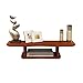 Produktbild Willesego Set Top Box Regal TV Wandrahmen Mount Router Lagerung Reines Massivholz, 4 Farben (80 * 22 * 18 cm) (Farbe: Light Nussbaum) (Farbe : Teak, Größe : -)