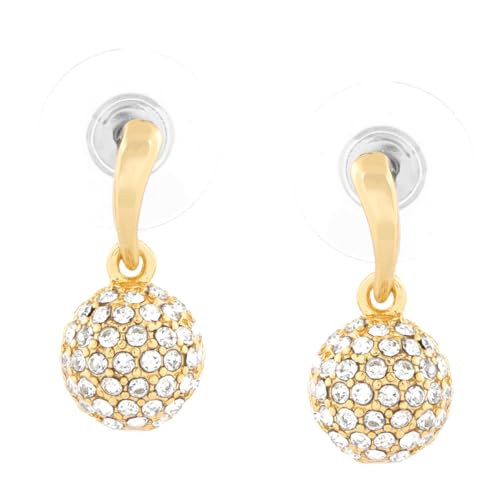Estele Womens 24KT Gold Plated Crystal Stud Earrings (White) (B08CPTGJNM) Amazon Price History, Amazon Price Tracker
