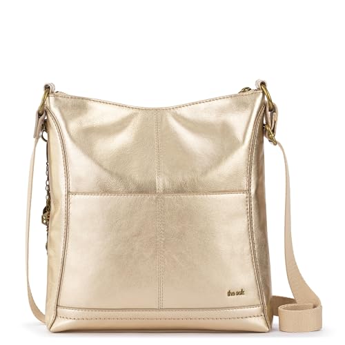 Image of The Sak Lucia Leather Crossbody Purse - Premium Leather Women's Handbag for Everyday & Travel - Cross Body Bag With Zipper
